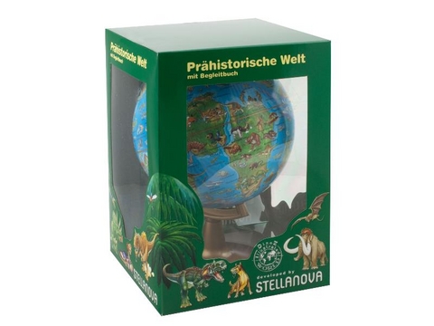 15 cm Illustrierter Globus der prähistorischen Welt