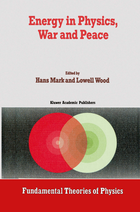 Energy in Physics, War and Peace - 