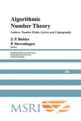 Algorithmic Number Theory - 