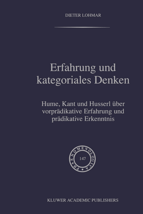 Erfahrung und Kategoriales Denken - Dieter Lohmar