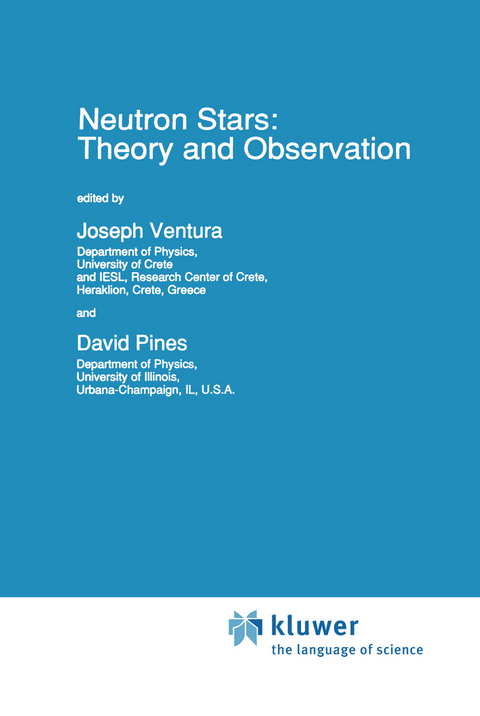 Neutron Stars: Theory and Observation - 