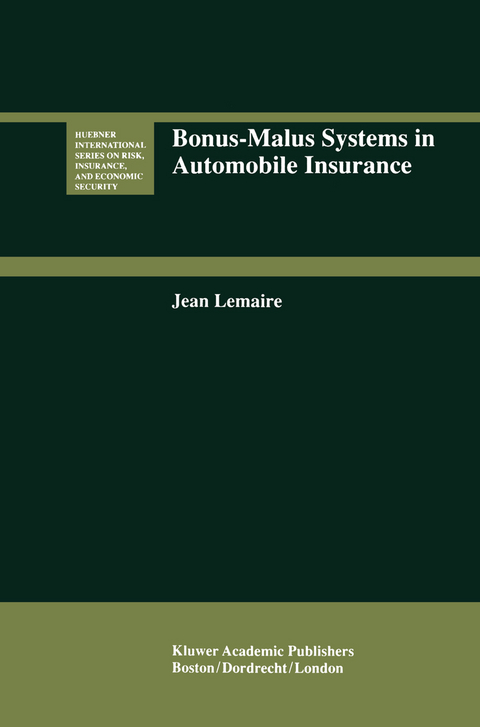 Bonus-Malus Systems in Automobile Insurance - Jean Lemaire