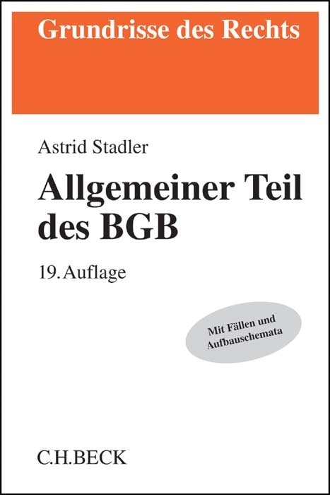 Allgemeiner Teil des BGB - Bernd Rüthers, Astrid Stadler