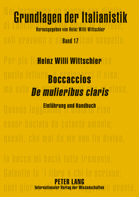 Boccaccios «De mulieribus claris» - Heinz Willi Wittschier