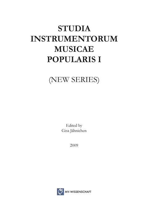 Studia Instrumentorum Musicae Popularis I - Gisa Jähnichen, Timkehet Teffera