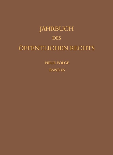 Jahrbuch des öffentlichen Rechts der Gegenwart. Neue Folge - 