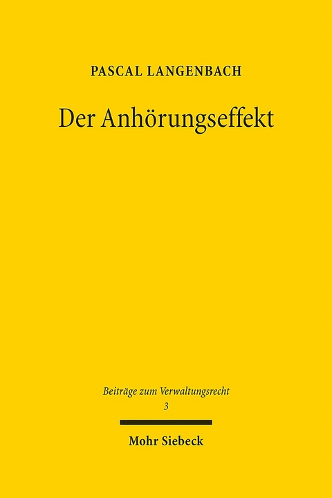 Der Anhörungseffekt - Pascal Langenbach