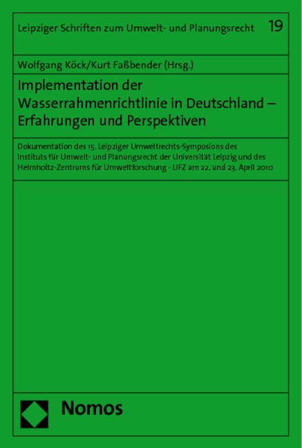 Implementation der Wasserrahmenrichtlinie in Deutschland - Erfahrungen und Perspektiven - 