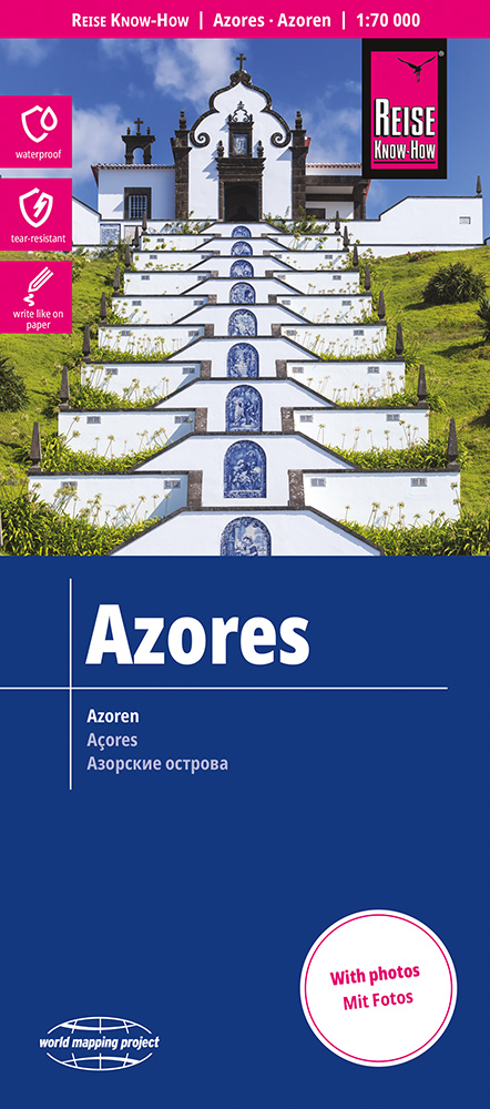 Reise Know-How Landkarte Azoren / Azores (1:70.000)