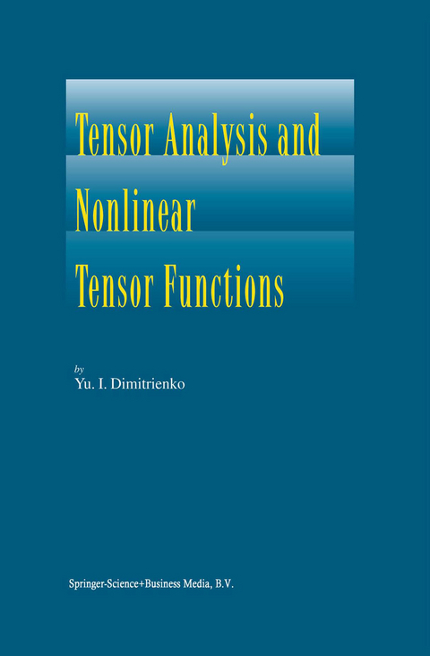 Tensor Analysis and Nonlinear Tensor Functions - Yuriy I. Dimitrienko