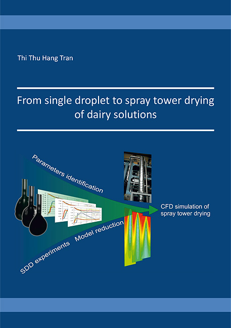 From single droplet to spray tower drying of dairy solutions - Thi Thu Hang Tran