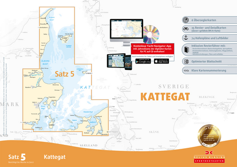 Sportbootkarten Satz 5: Kattegat (Ausgabe 2017)