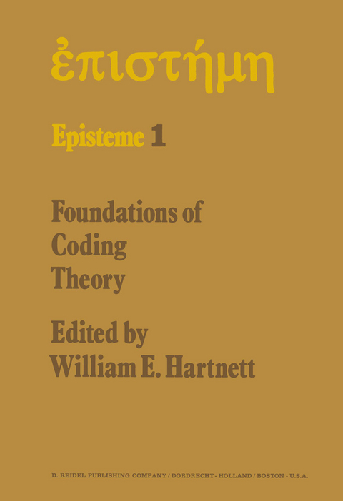 Foundations of Coding Theory - 