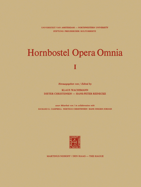 Hornbostel Opera Omnia - 