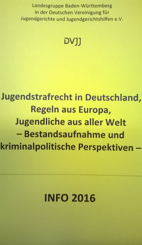 Jugendstrafrecht in Deutschland, Regeln aus Europa, Jugendliche aus aller Welt - 