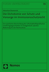 Die Dichotomie von Schutz und Vorsorge im Immissionsschutzrecht - Sebastian Bramorski