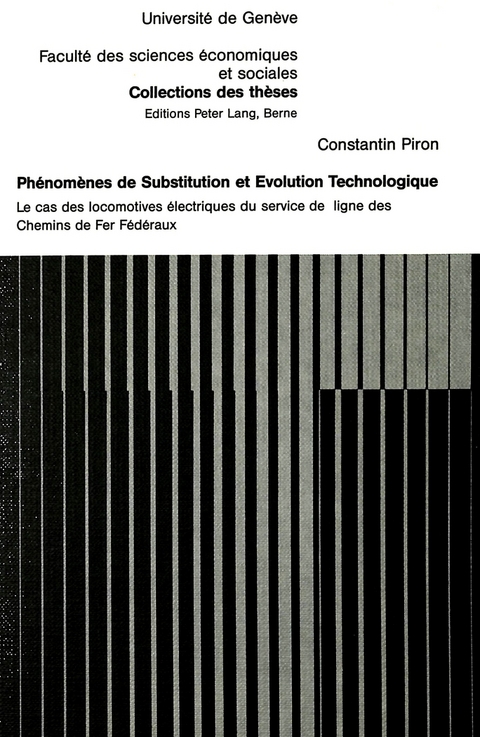 Phénomènes de substitution et évolution technologique - Constantin Piron