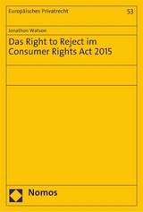 Das Right to Reject im Consumer Rights Act 2015 - Jonathon Watson