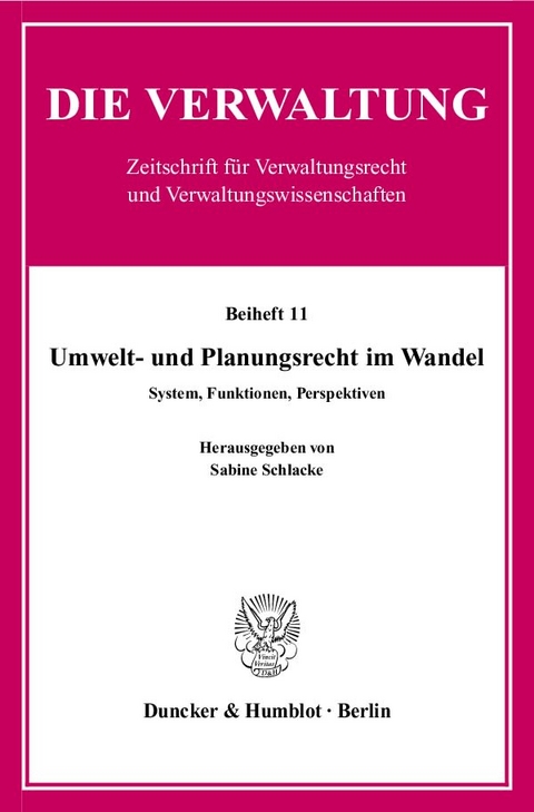 Umwelt- und Planungsrecht im Wandel. - 