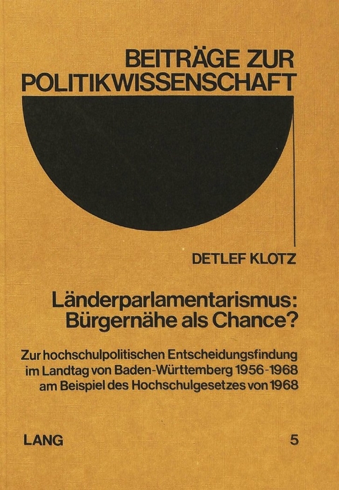 Länderparlamentarismus: Bürgernähe als Chance?