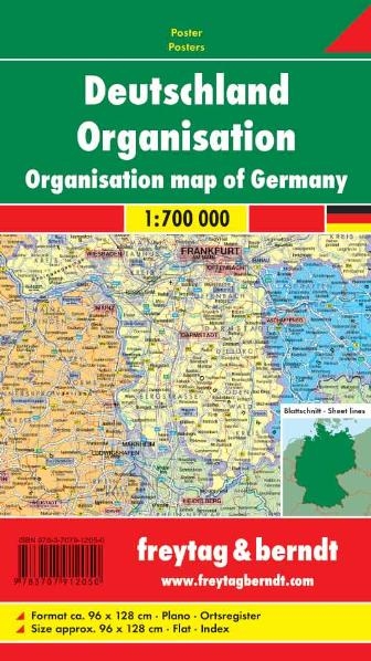 Deutschland Organisation, 1:700.000, Magnetmarkiertafel - 