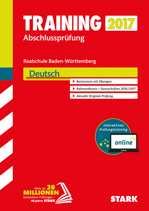 Training Abschlussprüfung Realschule Baden-Württemberg - Deutsch inkl. Online-Prüfungstraining