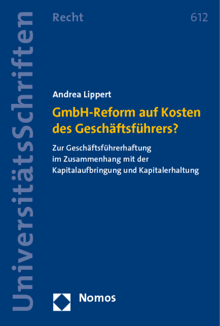 GmbH-Reform auf Kosten des Geschäftsführers? - Andrea Lippert