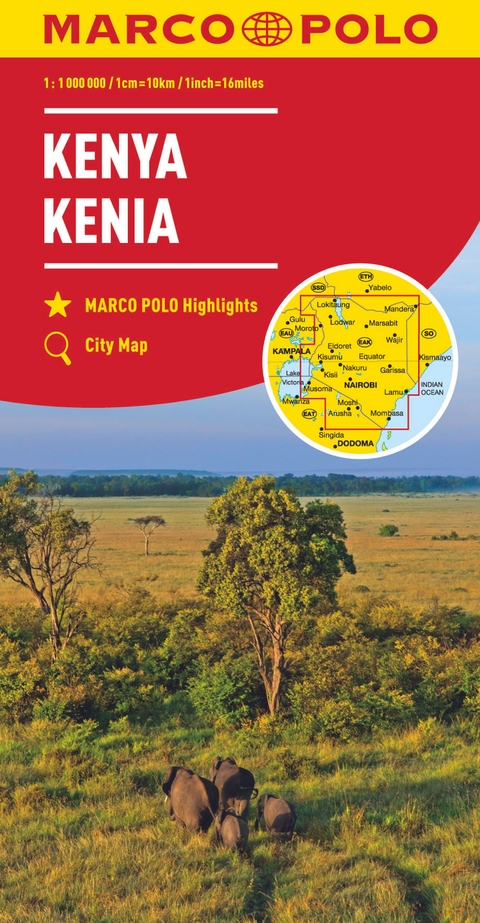 MARCO POLO Kontinentalkarte Kenia 1:1 Mio.