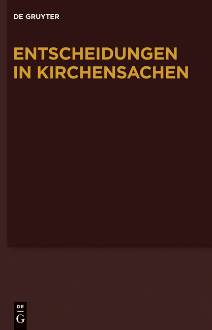 Entscheidungen in Kirchensachen seit 1946 / 1.1.-30.6.2007 - Manfred Baldus