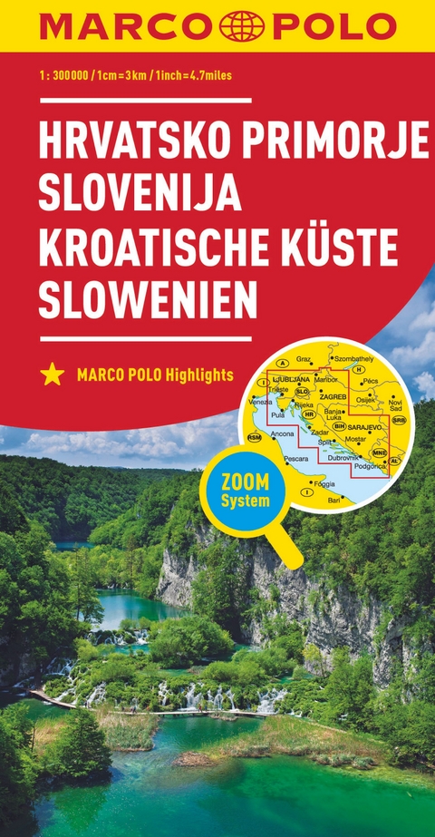 MARCO POLO Regionalkarte Kroatische Küste, Slowenien 1:300.000