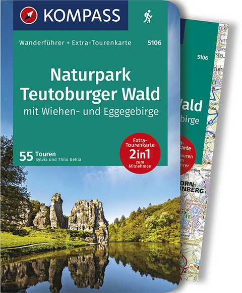 KOMPASS Wanderführer Naturpark Teutoburger Wald mit Wiehen- und Eggegebirge - Sylvia und Thilo Behla