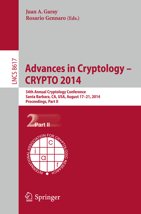 Advances in Cryptology -- CRYPTO 2014 - 