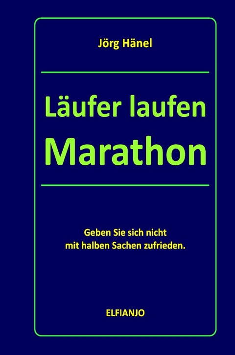 Läufer laufen Marathon - Jörg Hänel