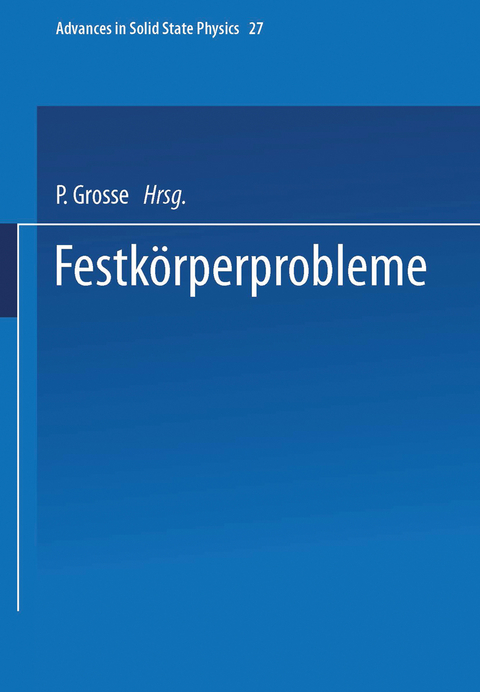 Festkörperprobleme - 