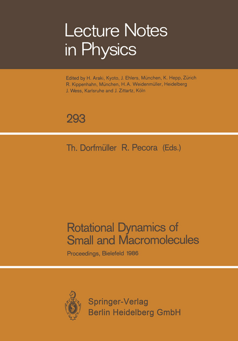 Rotational Dynamics of Small and Macromolecules - 