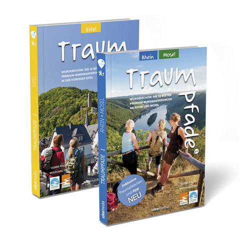 Traumpfade & Traumpfädchen Geschenk-Set. Zwei Bände mit 41 Top-Touren an Rhein, Mosel und in der Eifel. Detail-Karten, GPS-Daten und Höhenprofile. - Ulrike Poller, Wolfgang Todt