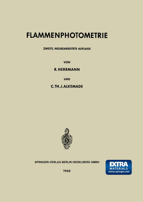 Flammenphotometrie - Roland Herrmann, Cornelis T.J. Alkemade