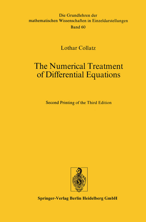 The Numerical Treatment of Differential Equations - Lothar Collatz