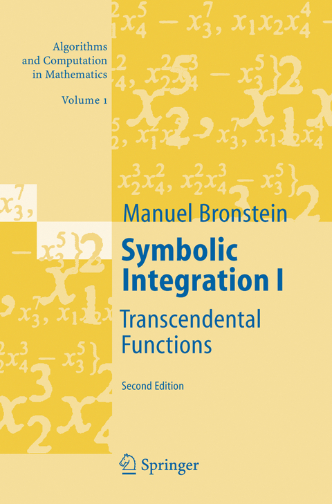 Symbolic Integration I - Manuel Bronstein