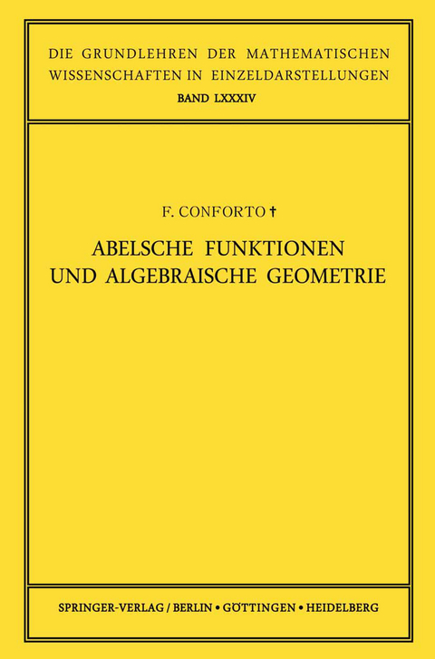 Abelsche Funktionen und Algebraische Geometrie - Fabio Conforto