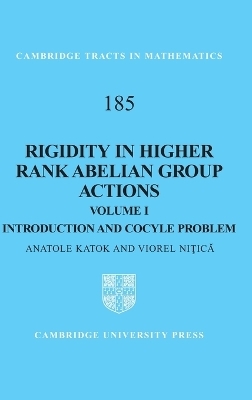 Rigidity in Higher Rank Abelian Group Actions: Volume 1, Introduction and Cocycle Problem - Anatole Katok, Viorel Niţică