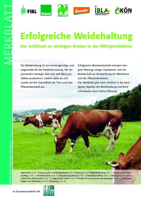 Erfolgreiche Weidehaltung - Inga Schleip, Olivier Huguenin, Martin Hermle, Felix Heckendorn, Dieter Sixt, Otto Volling, Michael Schindele