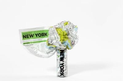 New York Crumpled City Map