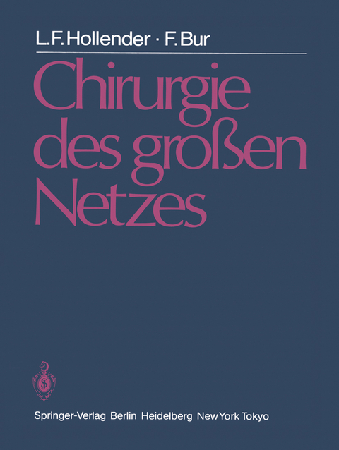 Chirurgie des großen Netzes - L.F. Hollender, F. Bur