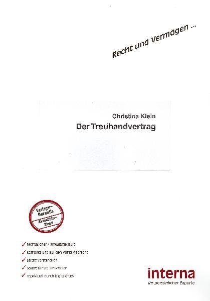 Der Treuhandvertrag - Christina Klein