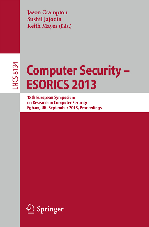 Computer Security -- ESORICS 2013 - 