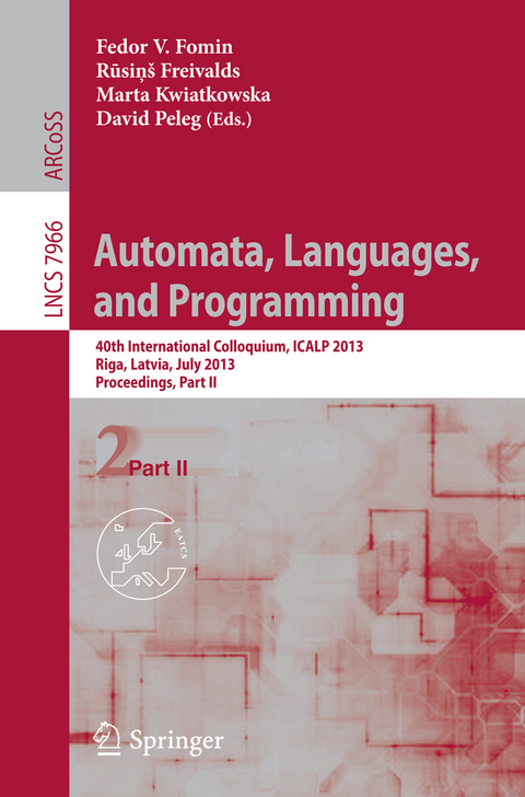 Automata, Languages, and Programming - 