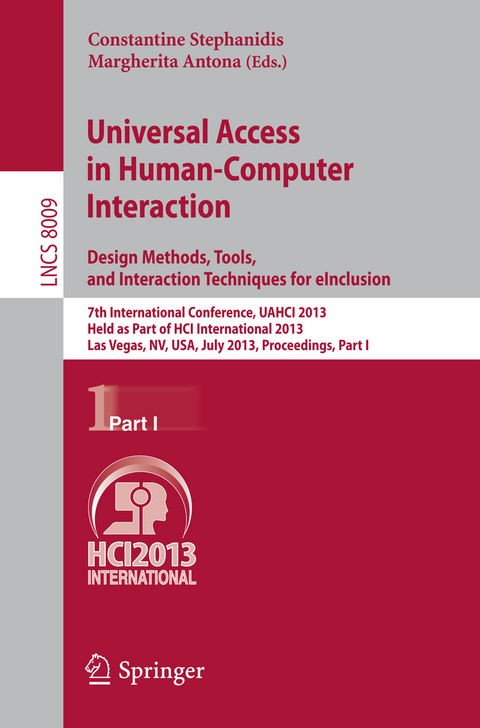 Universal Access in Human-Computer Interaction: Design Methods, Tools, and Interaction Techniques for eInclusion - 