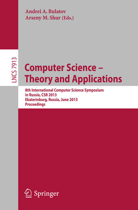 Computer Science - Theory and Applications - 