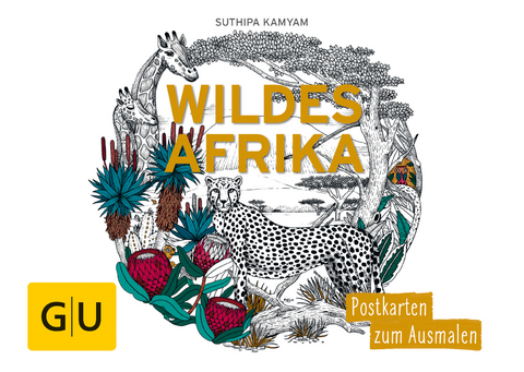 Wildes Afrika: Postkartenbuch zum Ausmalen - Suthipa Kamyam